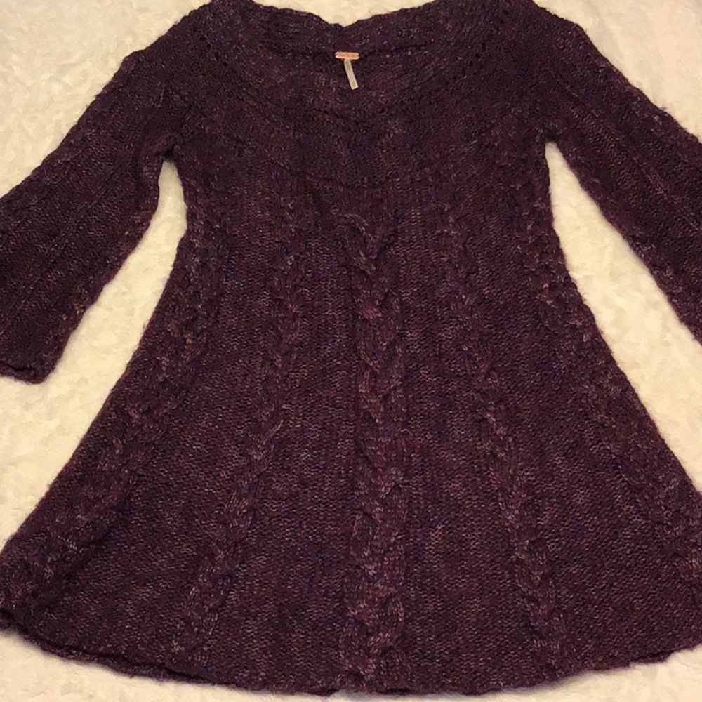 3/4 sleeve sweater tunic